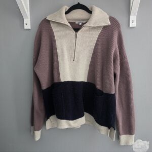 Madewell Ribbed Knit Half-Zip Sweater